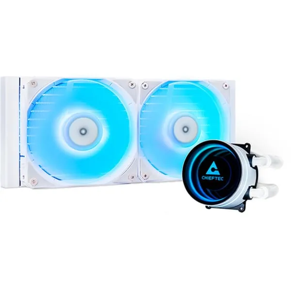 ICEBERG 240-RGB-W Case per computer Raffreddatore di liquidi tutto in uno 12 cm Bianco, Raffreddamento ad acqua - immagine 1
