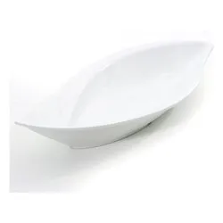 Piatto portata Melamina (42x19,5x6,4cm) Foglia HANA EFAY Bianco E118517IV00 - immagine 1