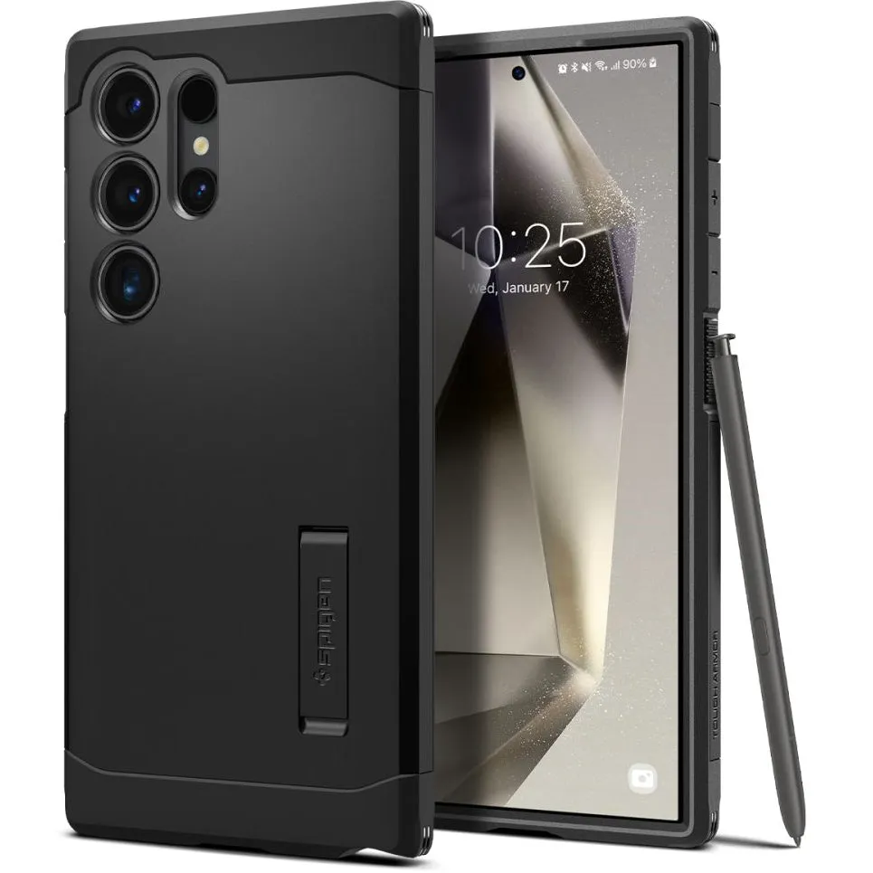 Custodia per Samsung Galaxy S24 Ultra S928, Spigen, Tough Armor, Nera ACS07300 - immagine 1