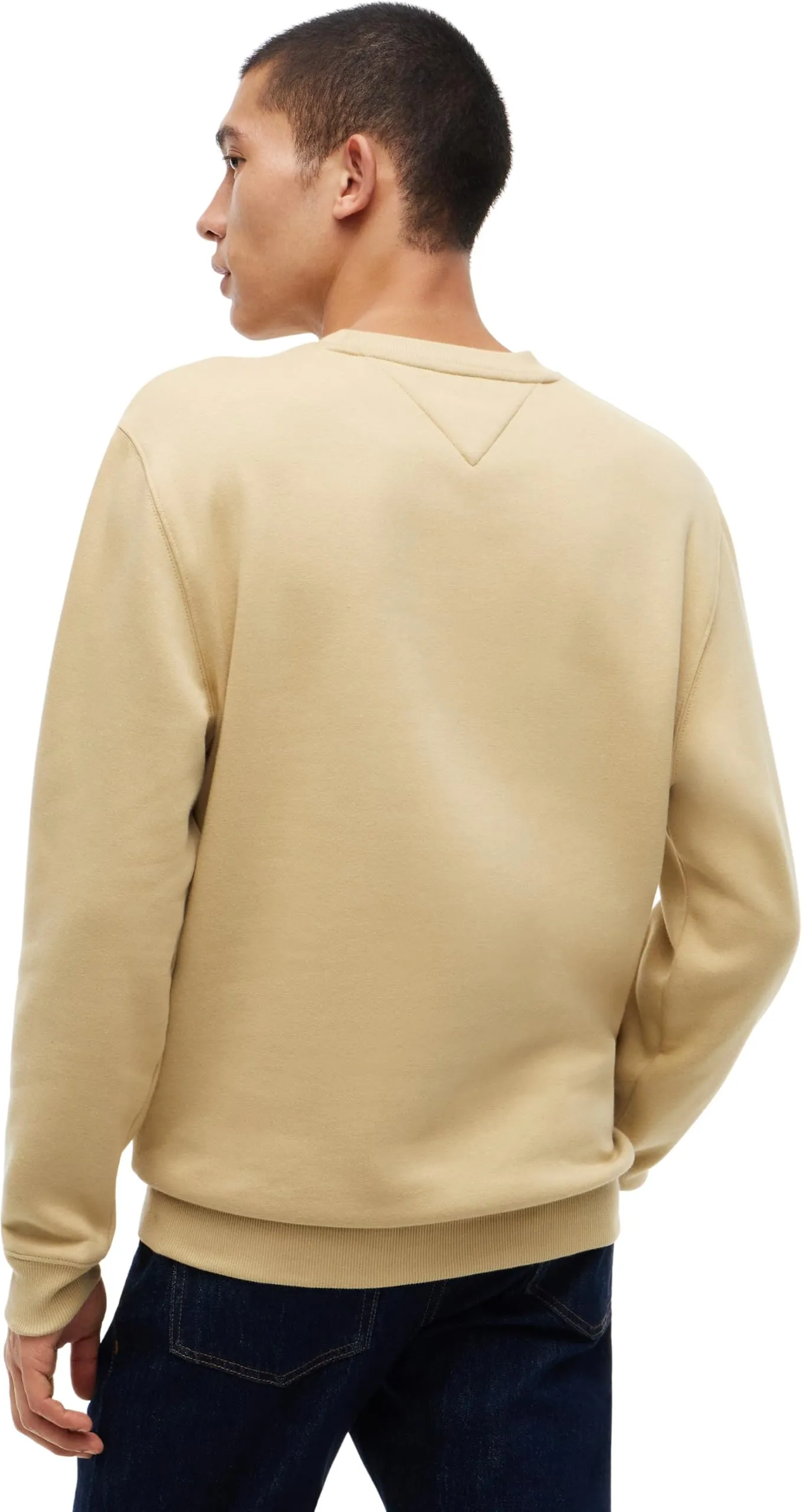 Tommy Jeans Felpa da Uomo Tjm Reg S Flag Crew Dm0Dm20741, Beige, 3XL - immagine 2