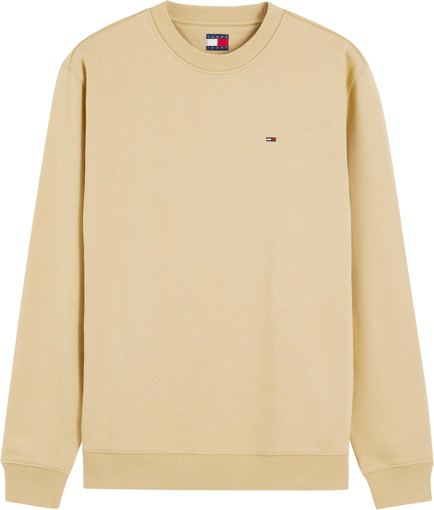Tommy Jeans Felpa da Uomo Tjm Reg S Flag Crew Dm0Dm20741, Beige, M - immagine 7