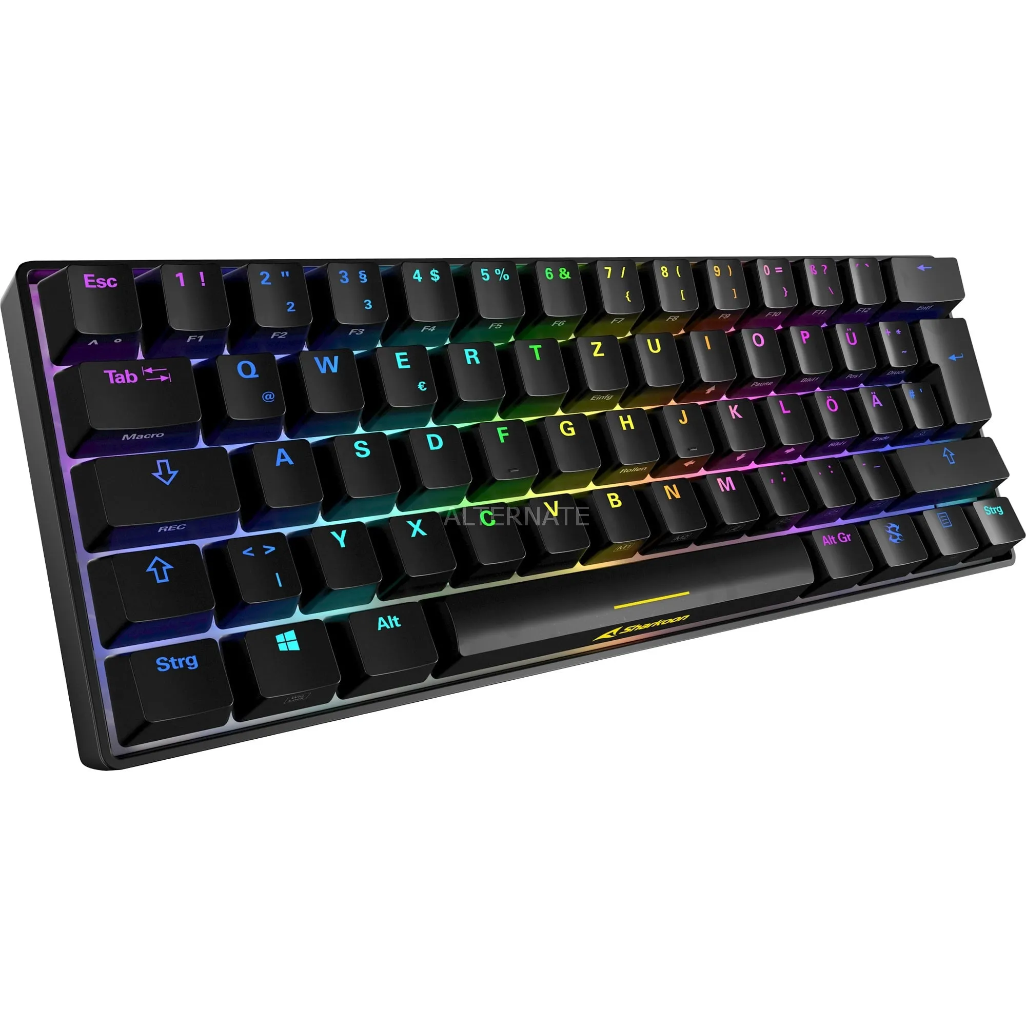 SGK50 S4 tastiera USB QWERTY Portoghese Nero, Tastiera da gioco - immagine 1