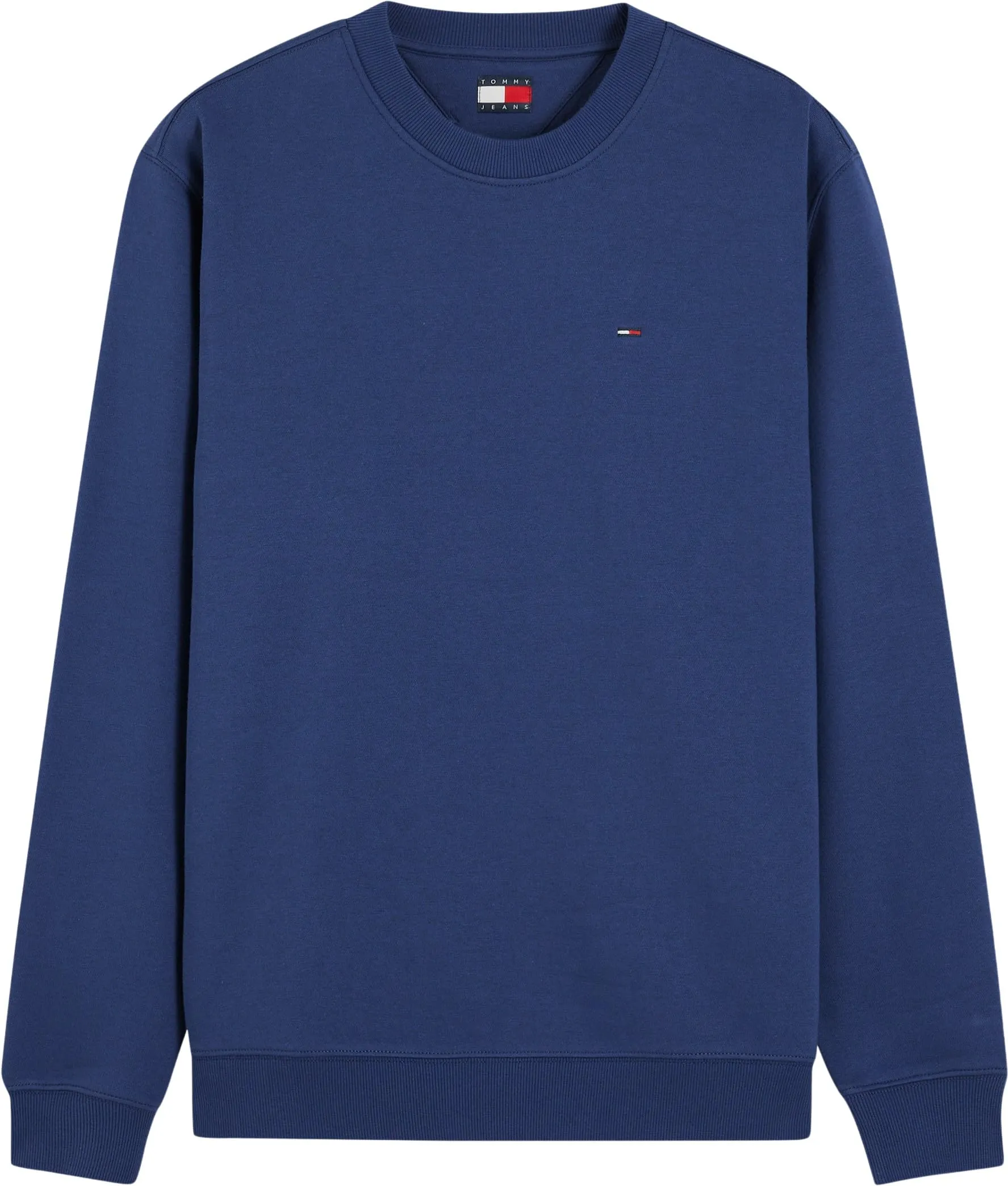 Tommy Jeans Felpa da Uomo Tjm Reg S Flag Crew Dm0Dm20741, Blu (Basic Navy), M - immagine 5