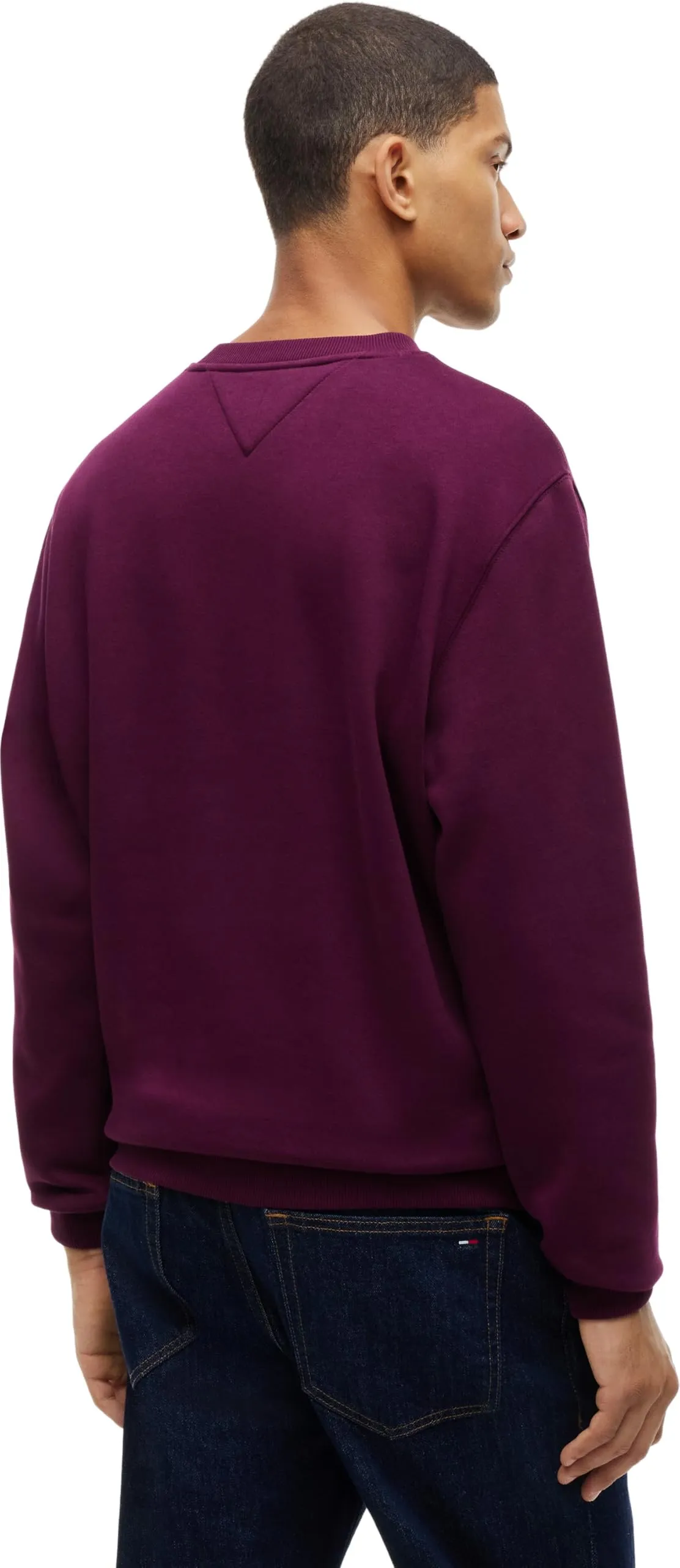 Tommy Jeans Felpa da Uomo Tjm Reg S Flag Crew Dm0Dm20741, Viola (Calypso Berry), XXL - immagine 2