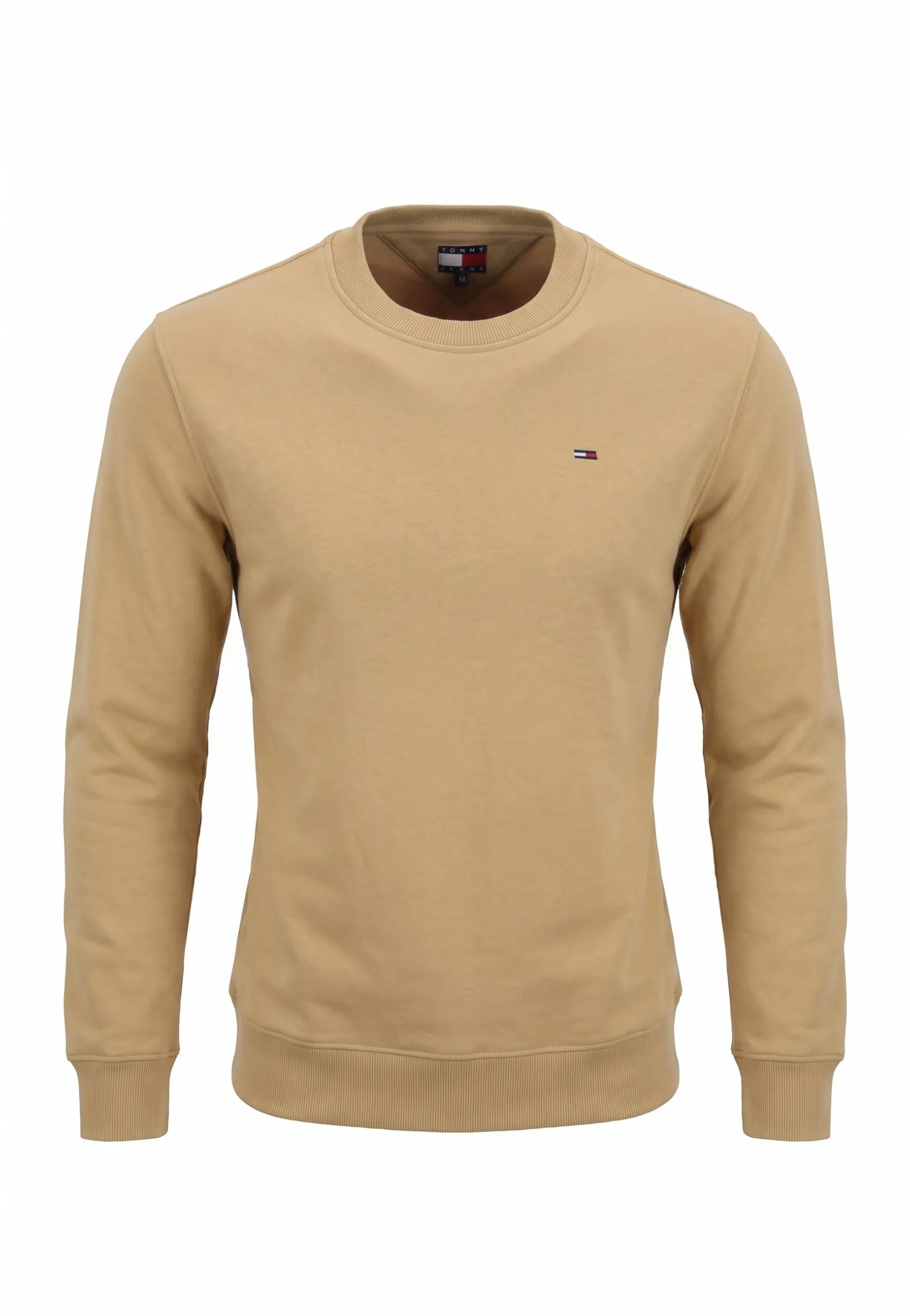 Tommy Jeans Felpa da Uomo Tjm Reg S Flag Crew Dm0Dm20741, Beige, L - immagine 4
