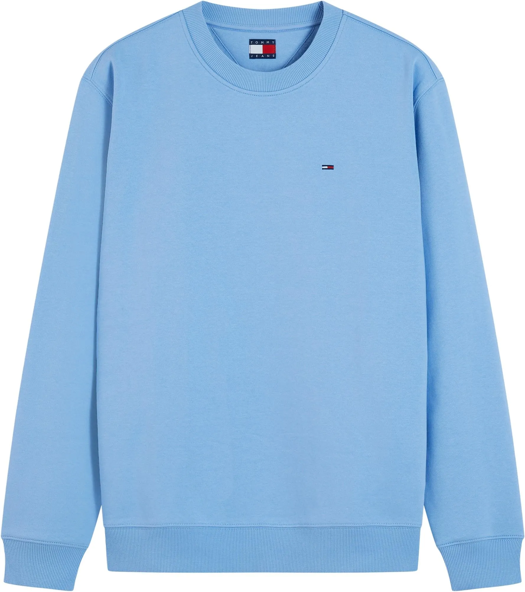 Tommy Jeans Felpa da Uomo Tjm Reg S Flag Crew Dm0Dm20741, Blu (Westside Blue), 4XL - immagine 5