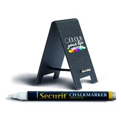 Segnaposto Set 5 pz da tavolo mini (5x8,5cm) SECURIT Nero TAG SBS WT - immagine 1