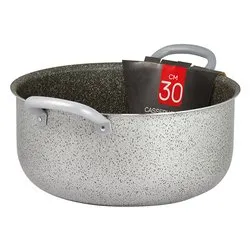 Casseruola Alluminio antiaderente (30cm) JANET 2.0 Grigio pietra JANE2CASMTXXXX30 - immagine 1