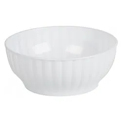 Insalatiera Plastica (28cm) costolata SSS HO.RE.CA. Bianco 50 28 BIM - immagine 1