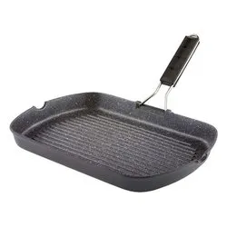 Bistecchiera Alluminio antiaderente (35x25cm) MARMORELLA Grigio pietra 05490250ABS - immagine 1