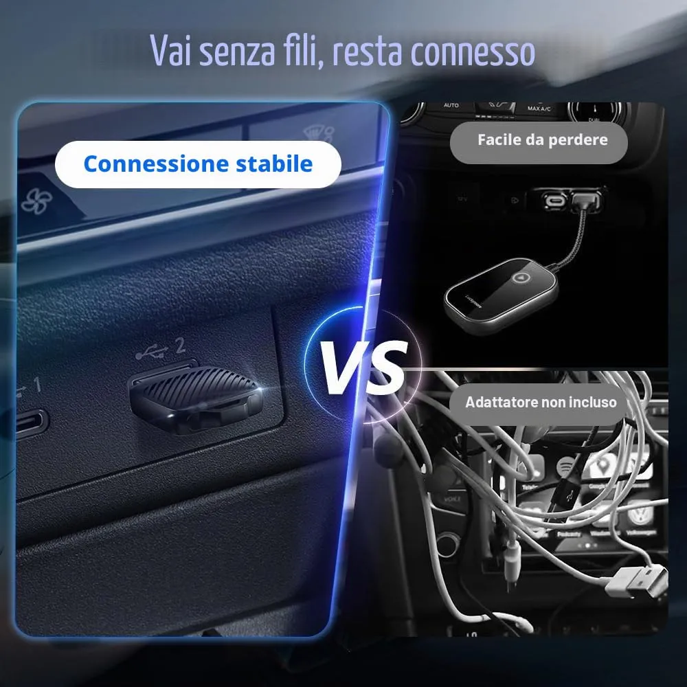 sunweyer Adattatore Wireless CarPlay & Android Auto Mini S30 - immagine 3