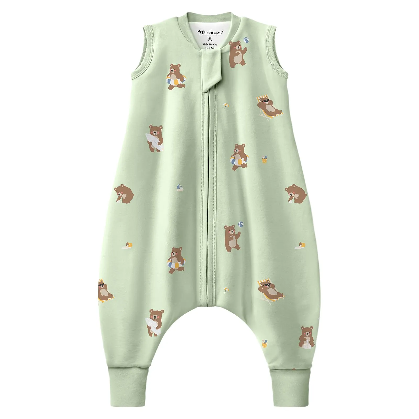 Mosebears Sacco Nanna 1 Tog per Bambini - Leggermente Imbottito Cotone Traspirante,primaverile e autunno(95cm(3-4 anni)) - immagine 1