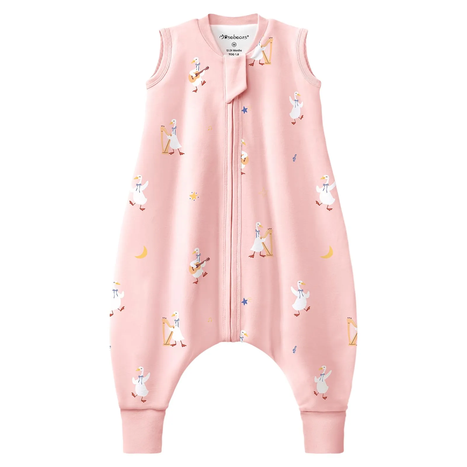 Mosebears Sacco Nanna 1 Tog per Bambini - Leggermente Imbottito Cotone Traspirante,primaverile e autunno(85cm(2-3 anni)) - immagine 1