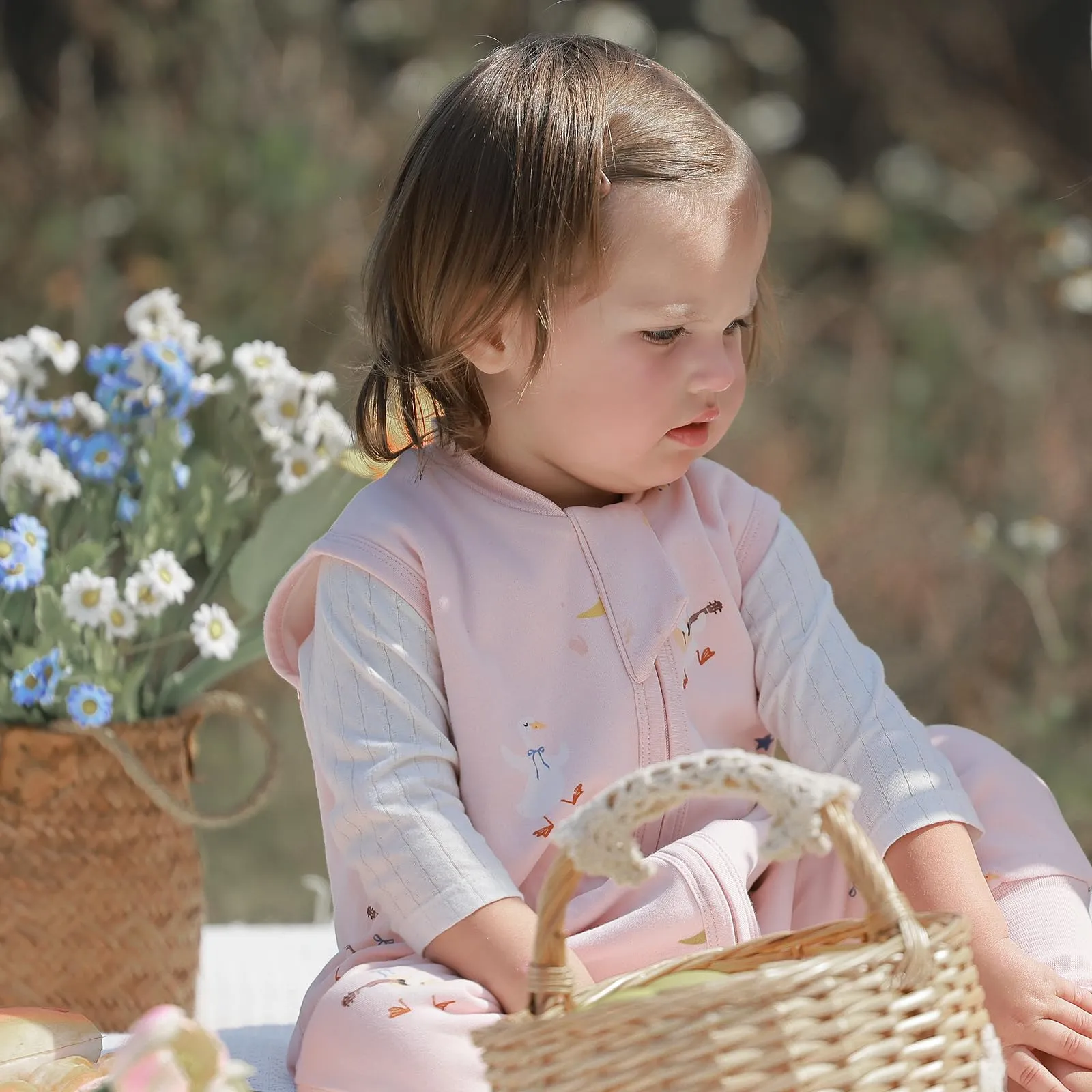 Mosebears Sacco Nanna 1 Tog per Bambini - Leggermente Imbottito Cotone Traspirante,primaverile e autunno(85cm(2-3 anni)) - immagine 2