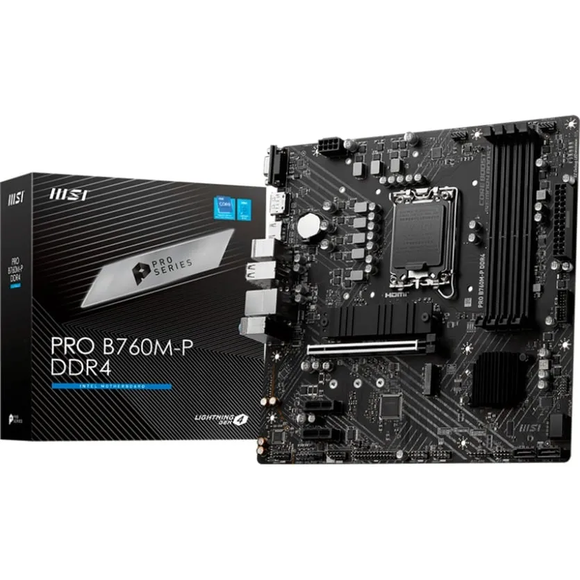PRO B760M-P DDR4 scheda madre Intel B760 LGA 1700 micro ATX - immagine 1