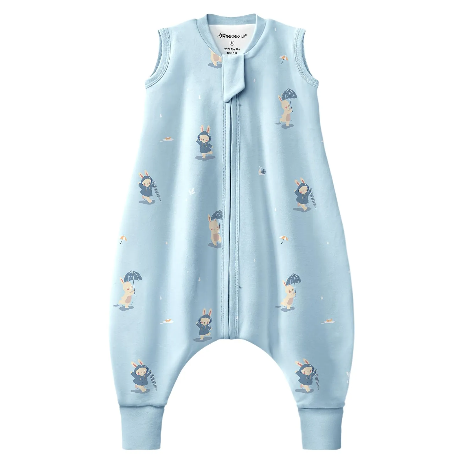Mosebears Sacco Nanna 1 Tog per Bambini - Leggermente Imbottito Cotone Traspirante,primaverile e autunno(95cm(3-4 anni)) - immagine 1