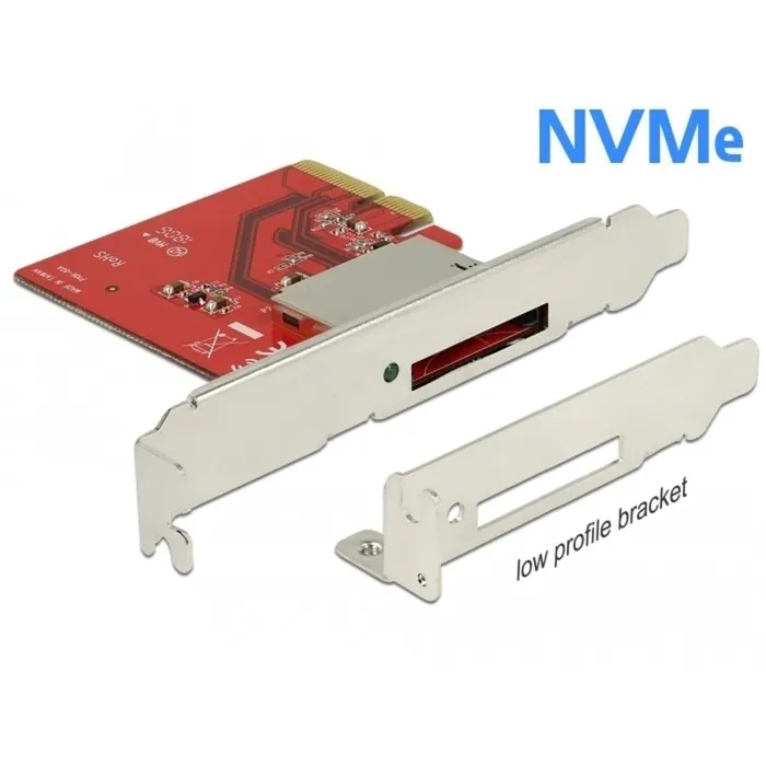 91748 lettore di schede PCI Express Interno Metallico, Rosso, Adattatore - immagine 1