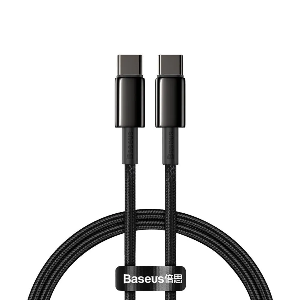 Cavo Dati e Ricarica USB-C - USB-C Baseus Tungsten Gold, 100W, 2m, Nero CATWJ-A01 - immagine 1