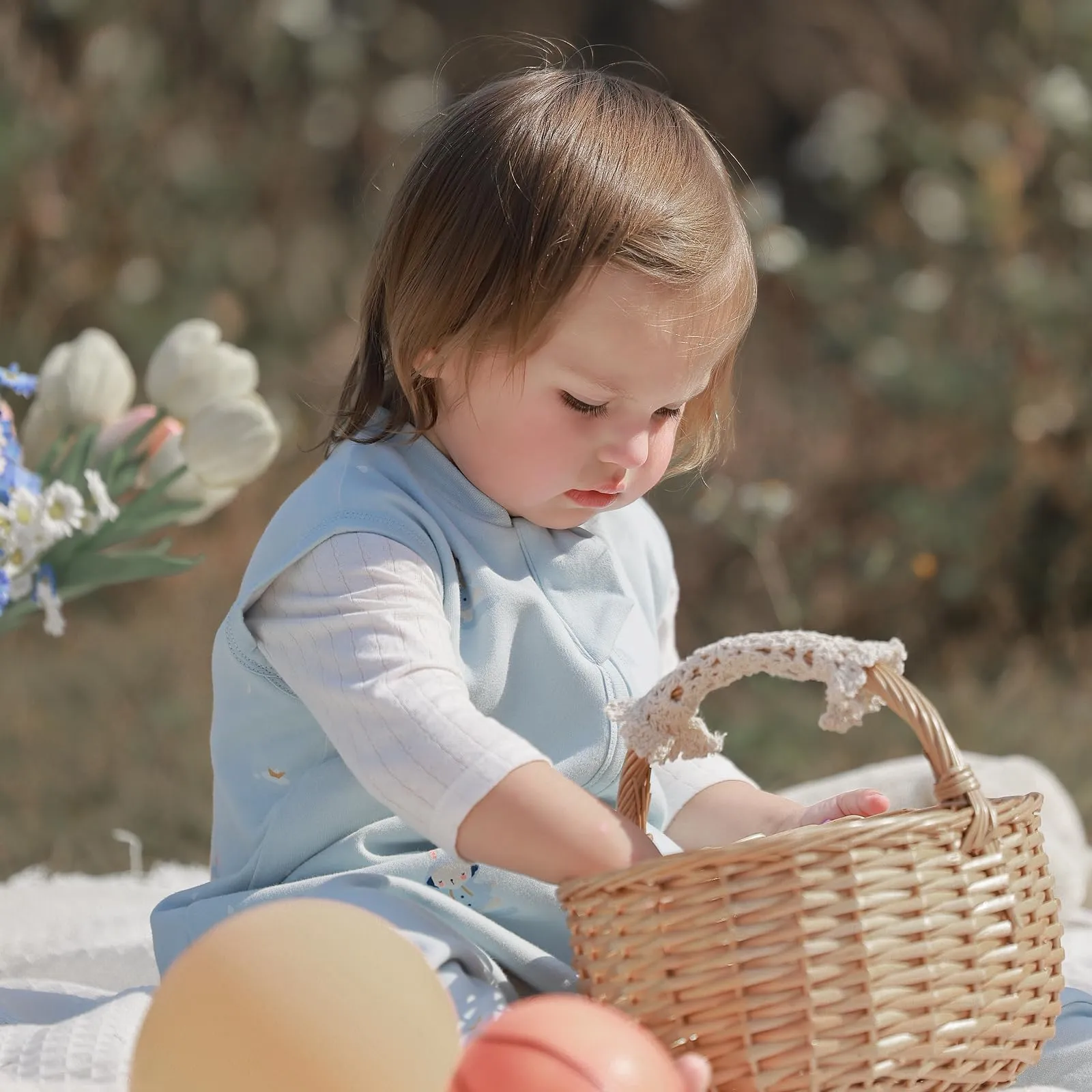 Mosebears Sacco Nanna 1 Tog per Bambini - Leggermente Imbottito Cotone Traspirante,primaverile e autunno(65cm(6-12 mesi)) - immagine 2