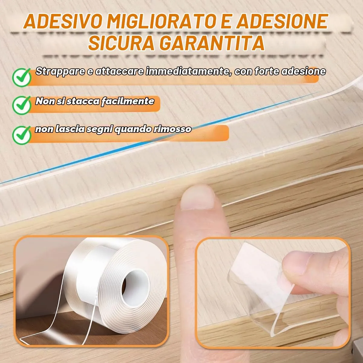 3M Striscia Protettiva Trasparente per Bordi,Nastro Protettivo Autoadesivo,Autoadesiva, Sicura per i Bambini,per Armadietti, Porte, Scrivanie, Tavoli in Vetro, Mobili, Letto, Piano di Lavoro - immagine 6