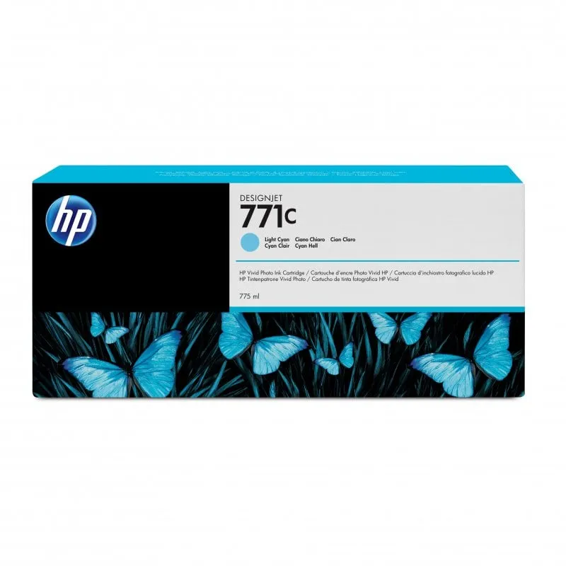 HP Cartuccia inchiostro ciano chiaro DesignJet 771C, 775 ml - immagine 1
