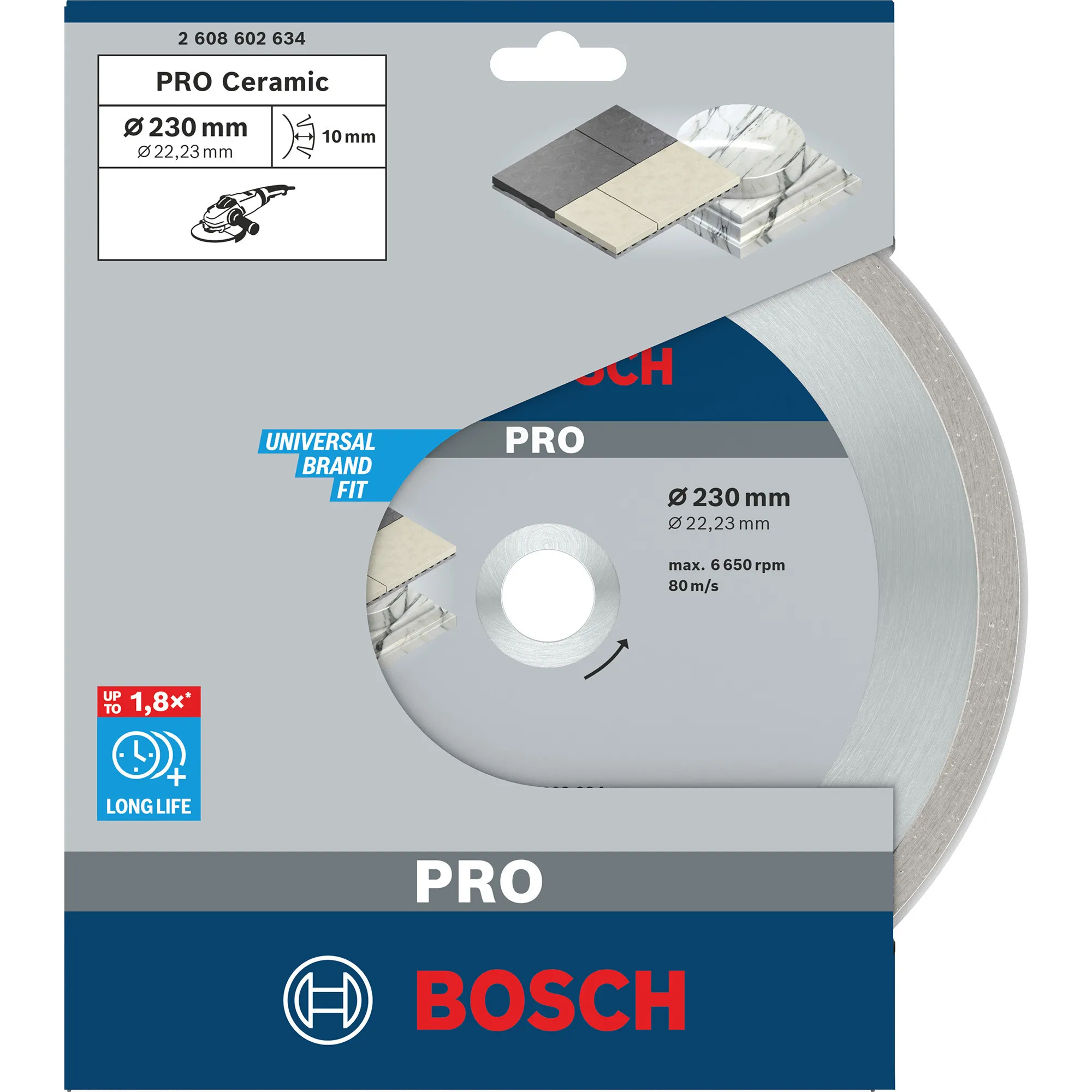 Disco diamantato PRO per ceramica, Ø 230mm, Lama - immagine 1
