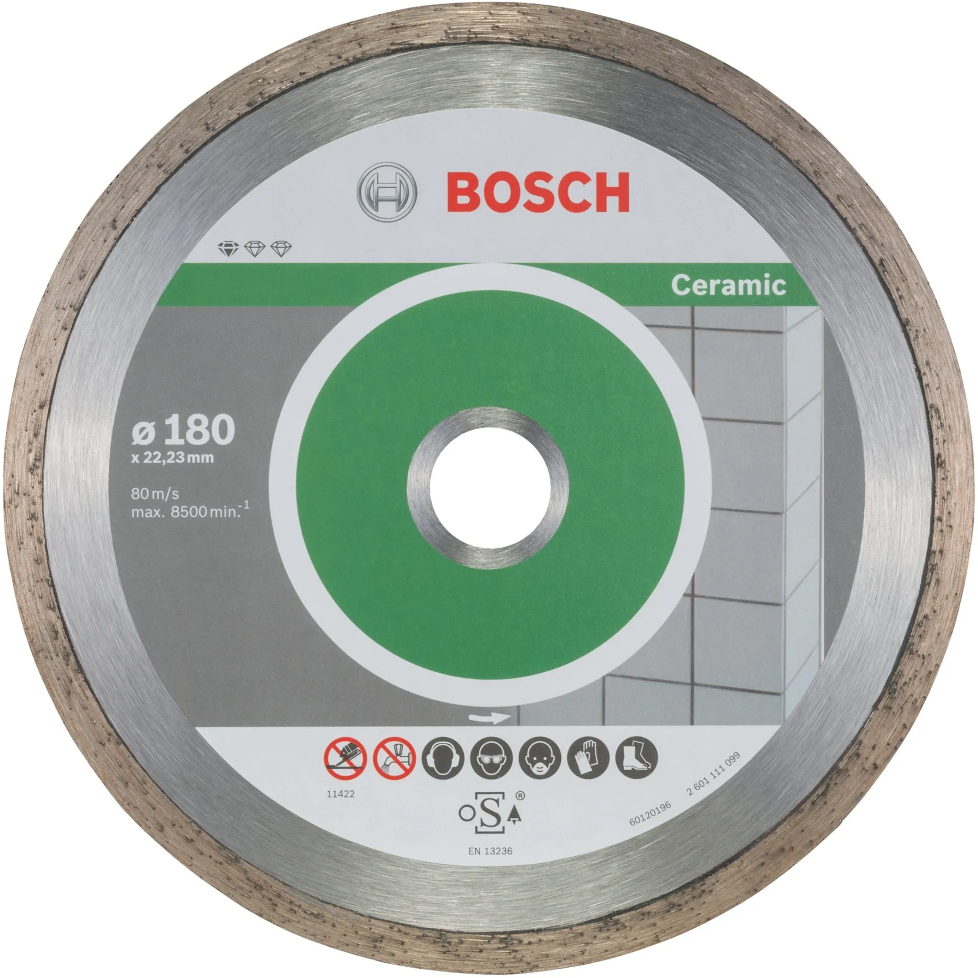 Disco diamantato standard per ceramica, Ø 180mm, Lama - immagine 1