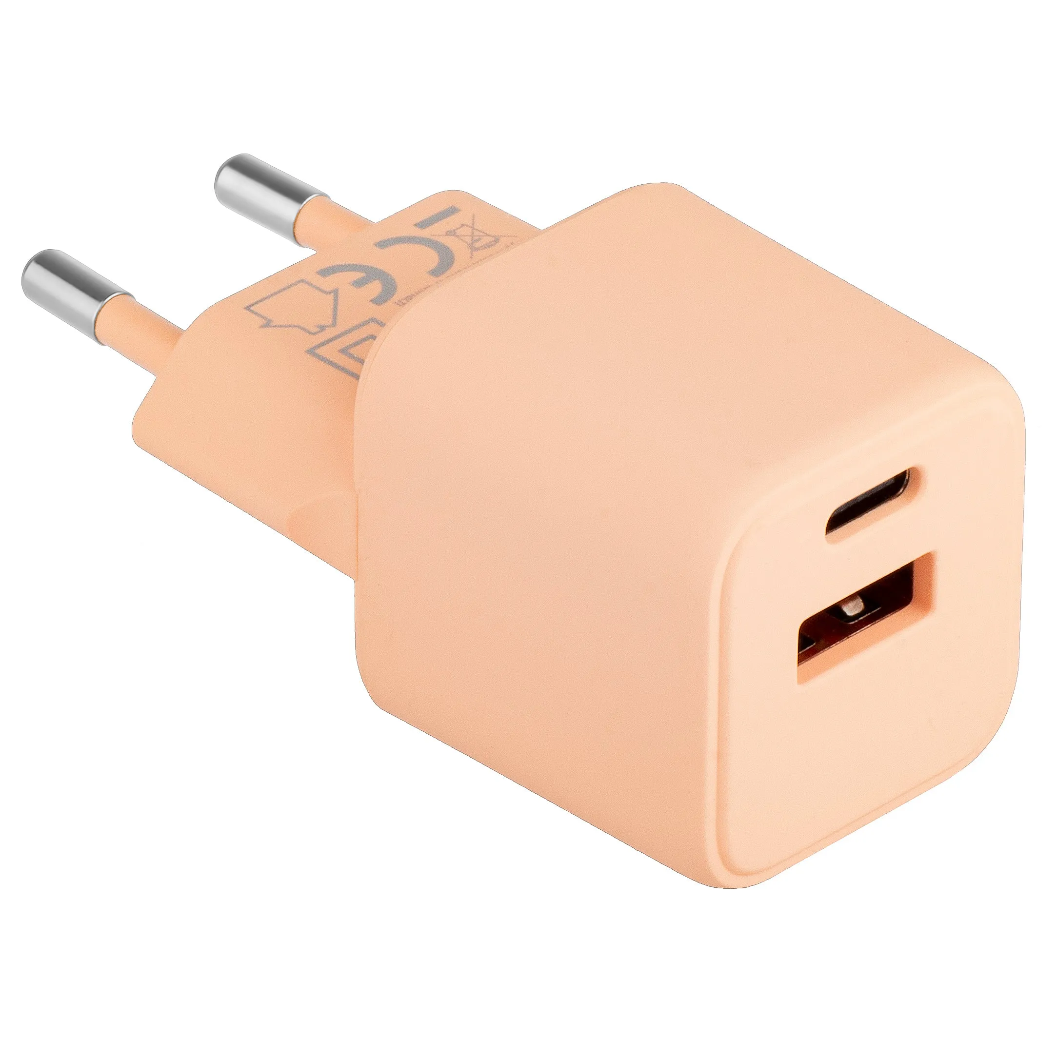 Caricabatterie di rete Colourum CLS30-AC-14, 30W, 3A, 1 x USB-A - 1 x USB-C, Arancione - immagine 1