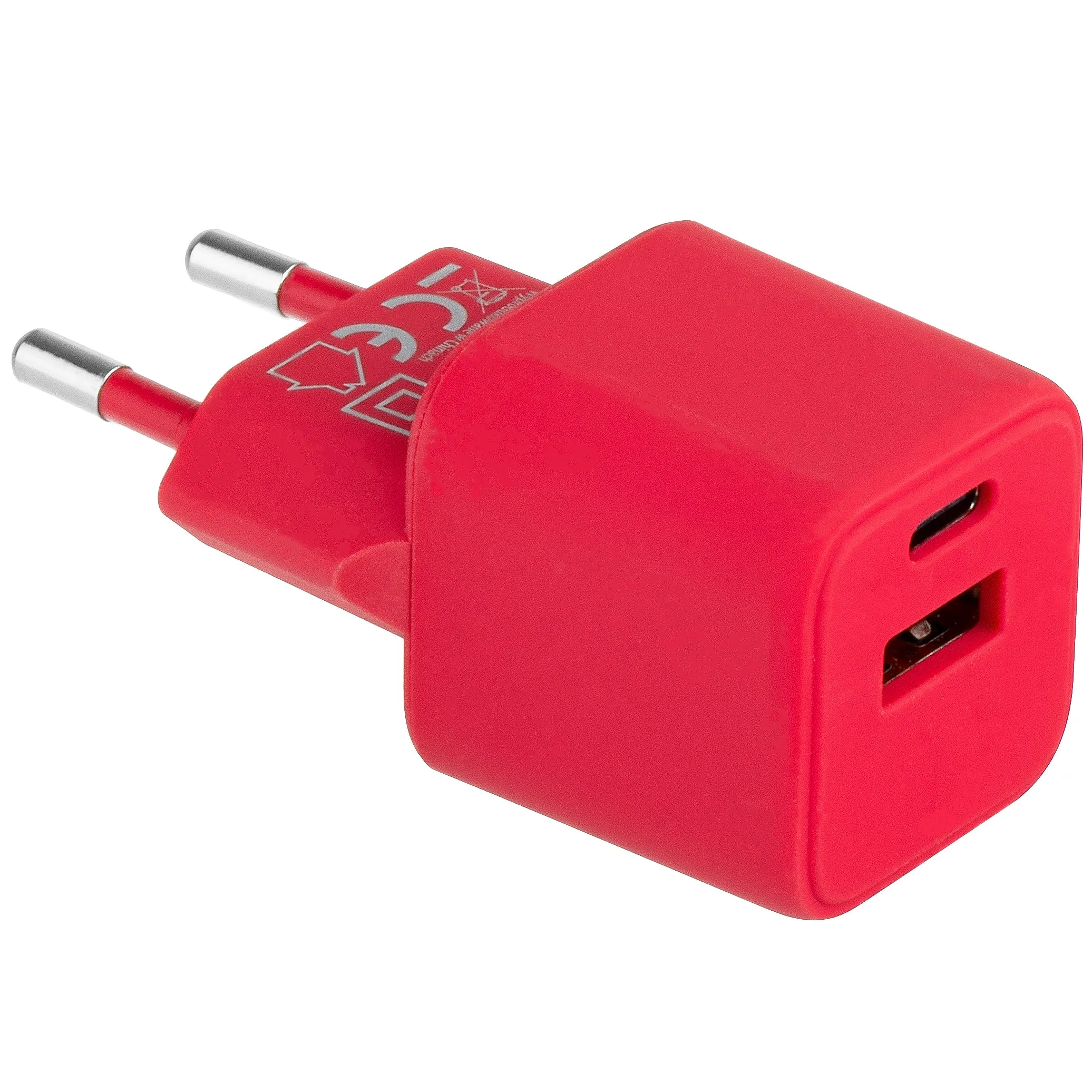 Caricabatterie di rete Colourum CLS30-AC-02, 30W, 3A, 1 x USB-A - 1 x USB-C, Magenta - immagine 1