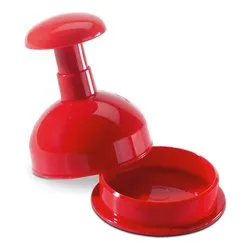 Pressa hamburger (9cm) La Pressella a molla Plastica Rosso 170 - immagine 1