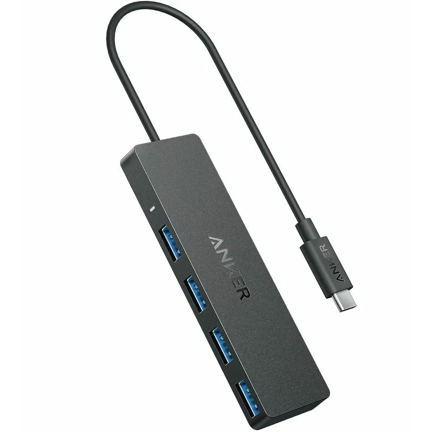 Hub USB-C Anker, 4 x USB-A 3.0, Nero A8309G11 - immagine 1