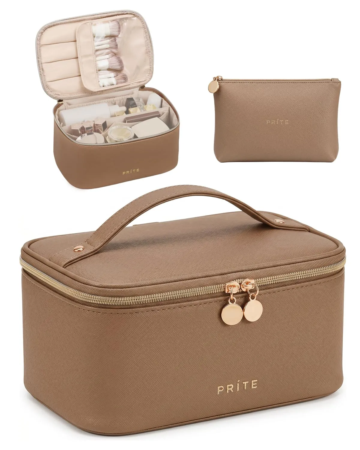 Prite Borsa Trucco Da Viaggio Femminile Con Scomparto Portapennelli - immagine 1