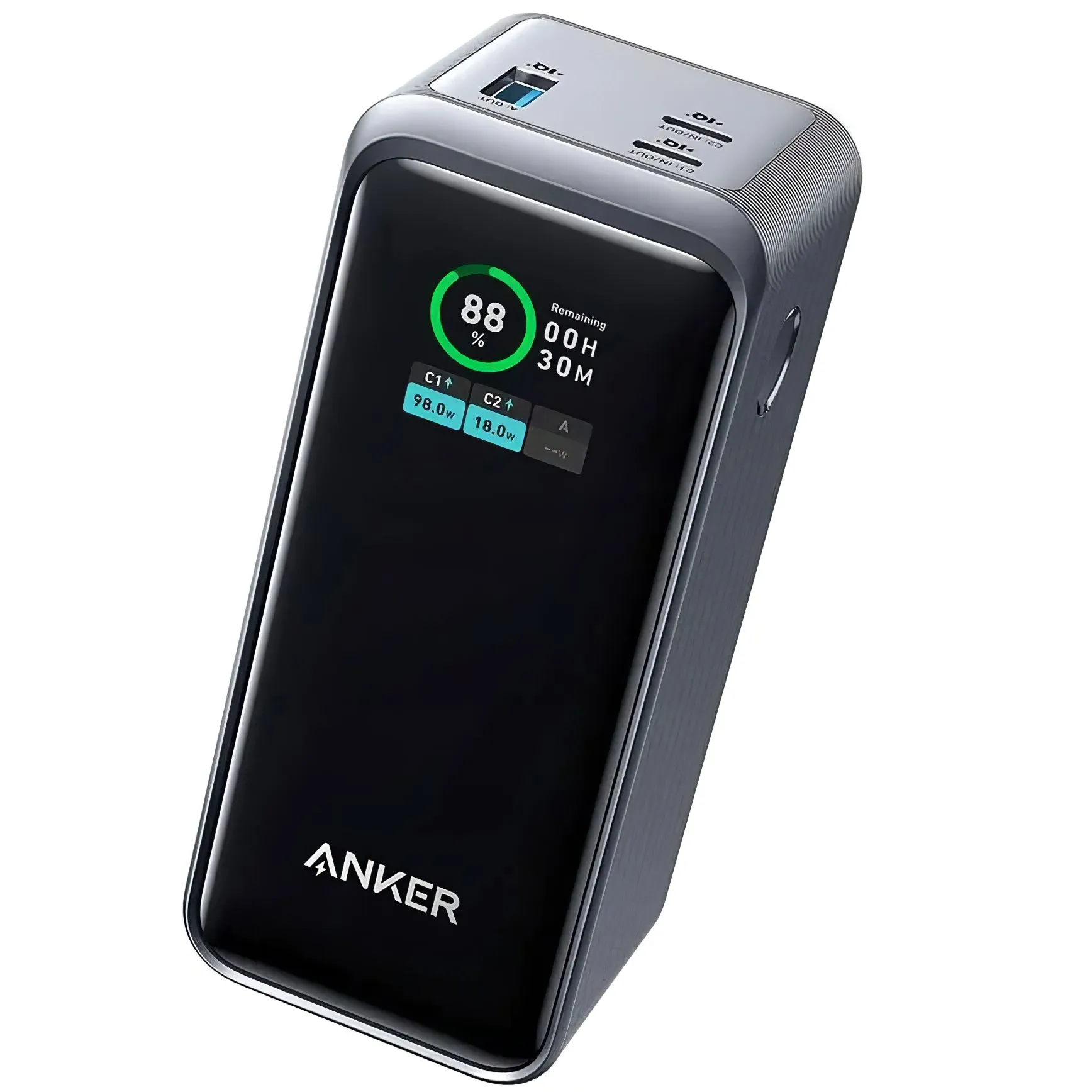 Batteria Esterna Anker Prime, 20000mAh, 200W, QC + PD, 1 x USB-A - 2 x USB-C, Nera A1336011 - immagine 1
