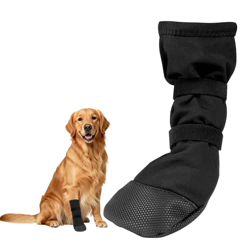 OSDUE Impermeabili Scarpette Cane,Calze di Protezione e Recupero per Cani,Stivali per Cani Paw Protector,Antiscivolo,Regolabili e Lavabili,per Dog per Calzini Cane Ferite attività All'aperto(L) - immagine 8
