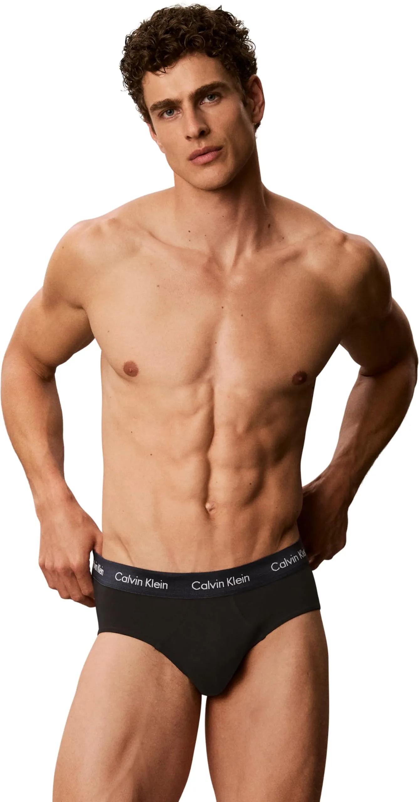 Calvin Klein Slip da Uomo 0000U2661G Verde (Nero con Blu Notti WB/Nero con Cenere) L - immagine 3