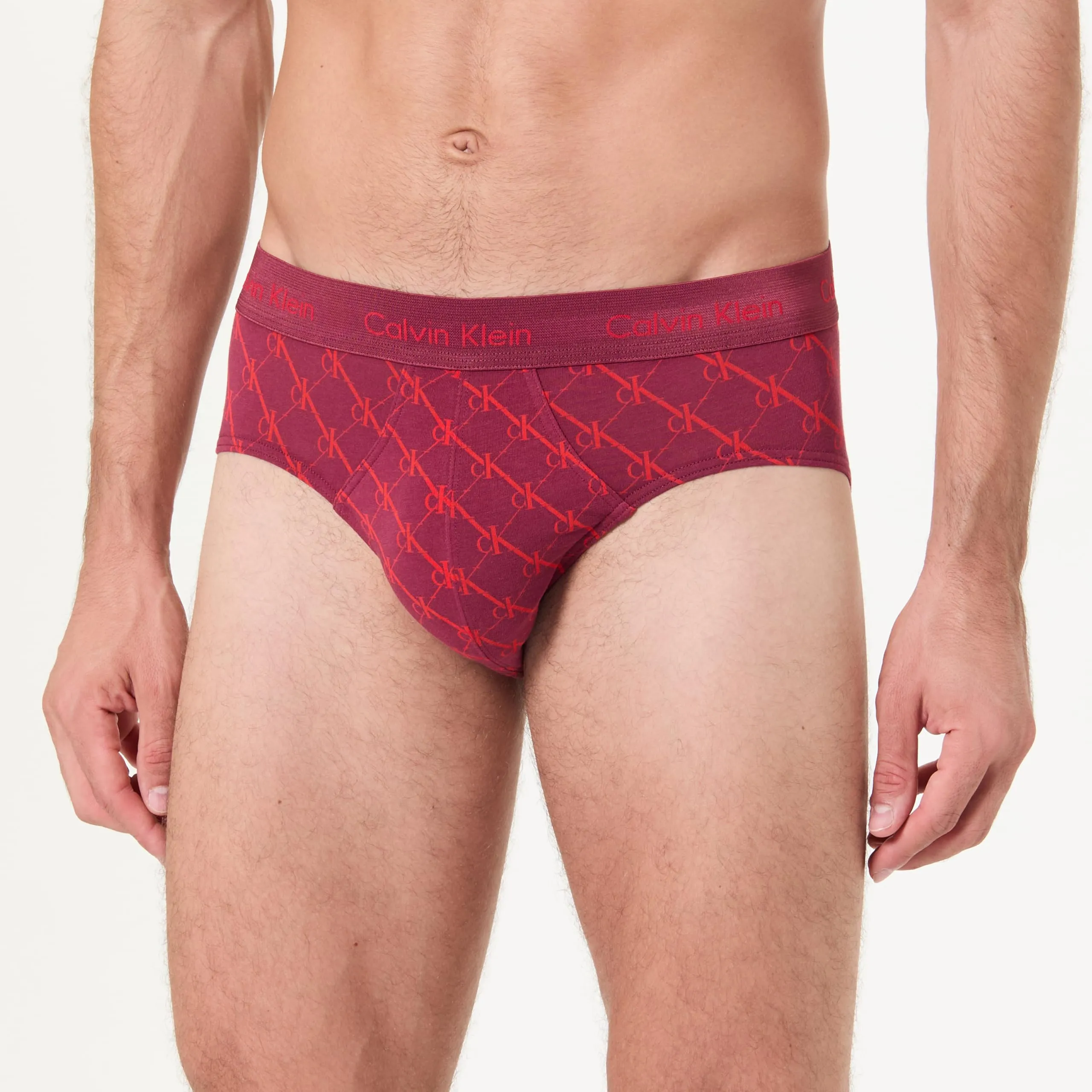 Calvin Klein Uomo Hip Brief 3Pk 0000U2661G Rosso (Grisaille/monogramma AOP Stabilito) XS - immagine 2
