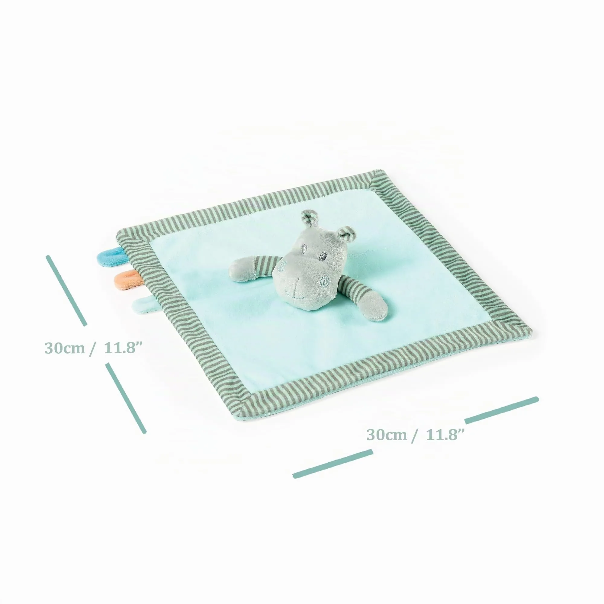 CREVENT Morbida coperta in pile per neonati, morbido peluche animale per bambine e bambini, coperta soffice, idea regalo di compleanno - Ippopotam - immagine 3