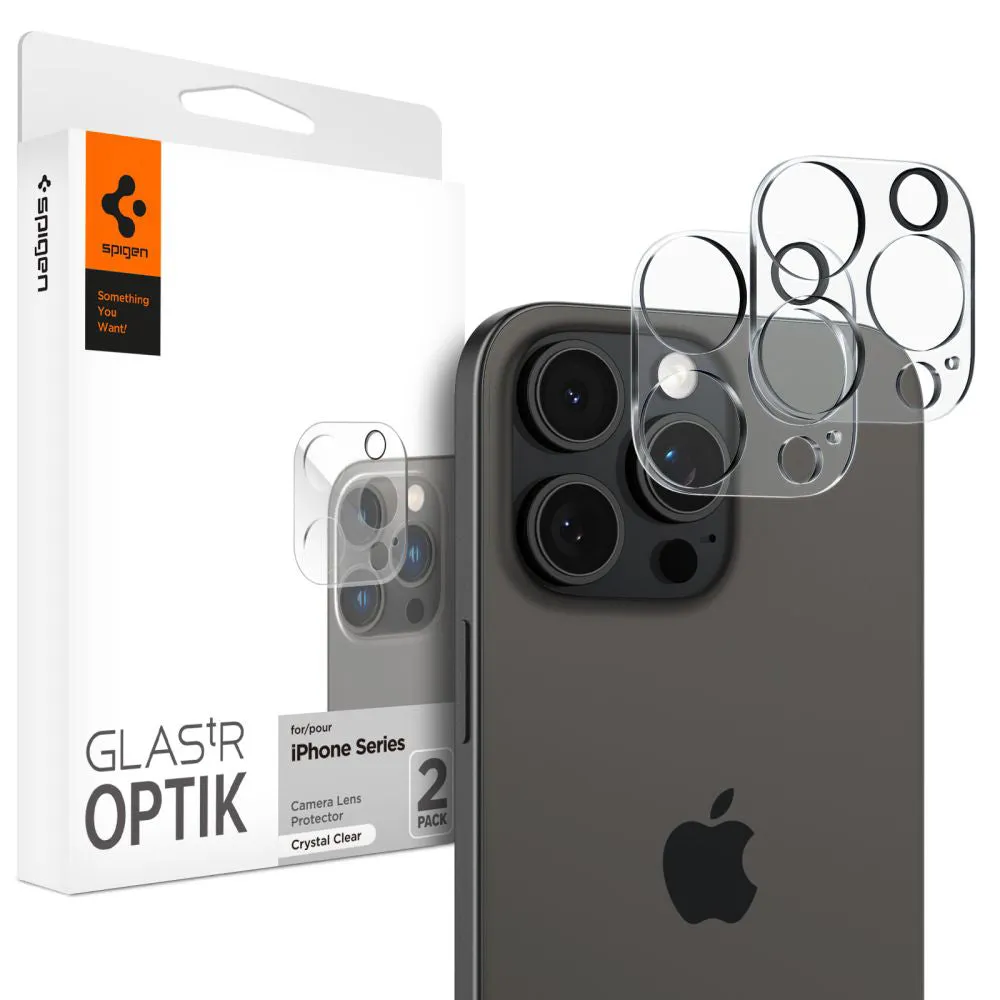Pellicola protettiva per Fotocamera Posteriore Spigen GlastR Optik per Apple iPhone 16 Pro Max, Vetro Temperato, Set 2 pezzi, Trasparente AGL05761 - immagine 1