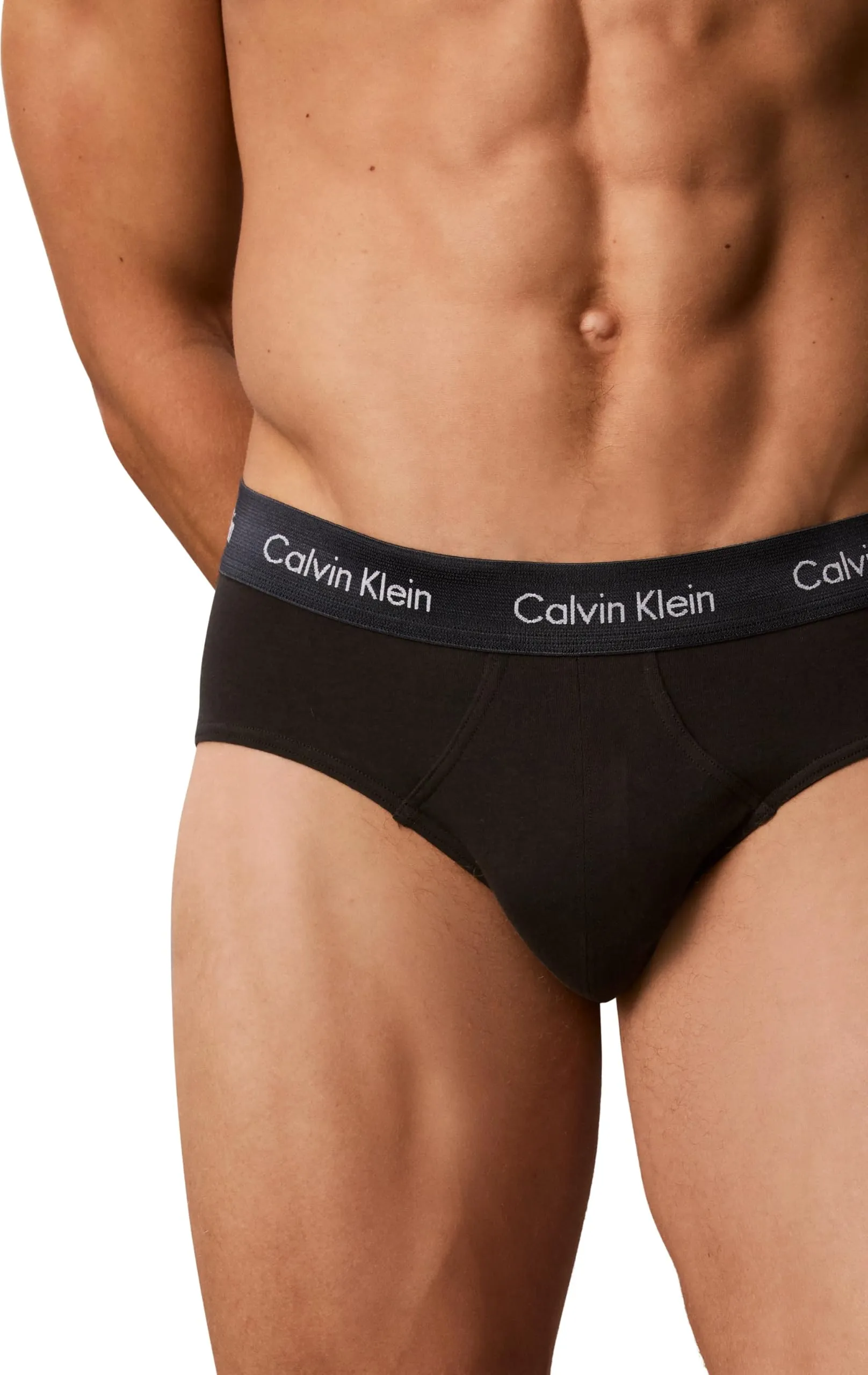 Calvin Klein Slip da Uomo 0000U2661G Verde (Nero con Blu Notti WB/Nero con Cenere) S - immagine 4