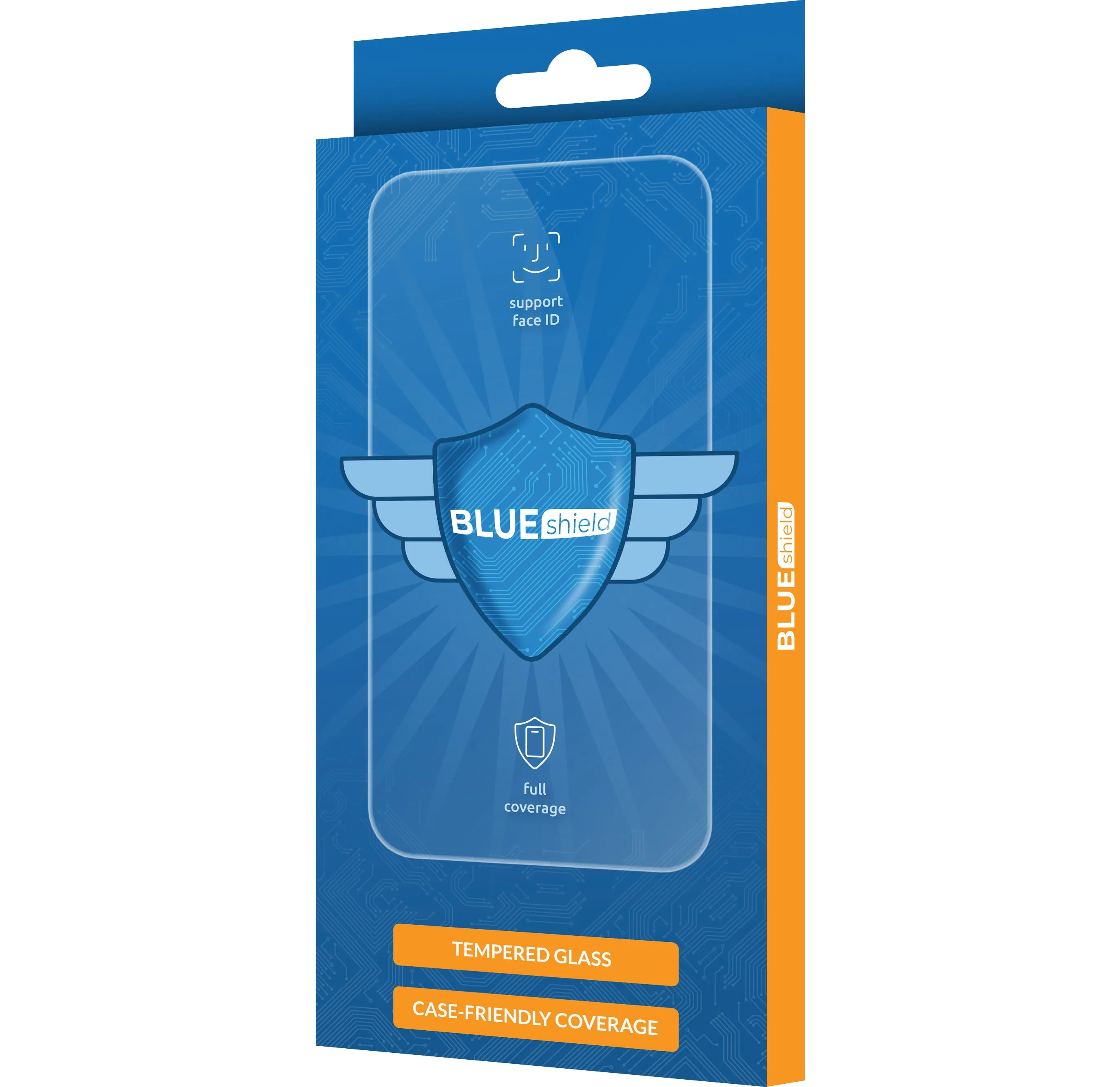Pellicola protettiva per schermo Blue Shield per Apple iPhone 17 Pro / 17 / 16 Pro, Vetro temperato, Full Glue, Case Friendly, Nero - immagine 1