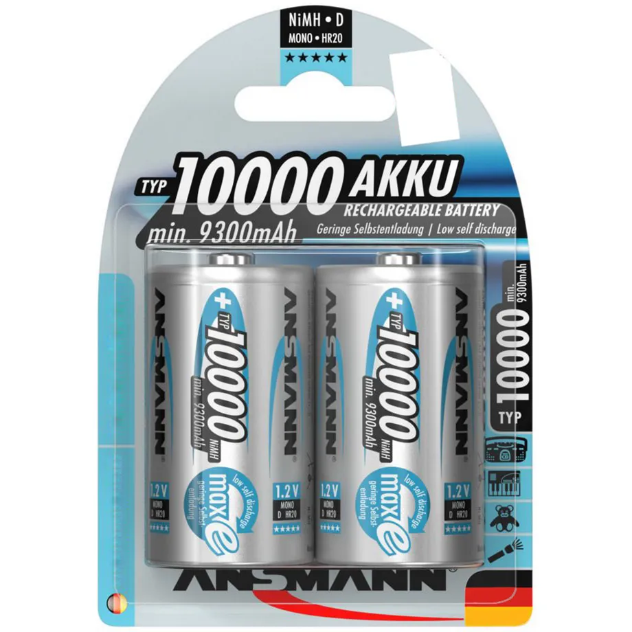 10000 mAh - Mono / D / HR20 Nichel-Metallo Idruro (NiMH), Batteria - immagine 1