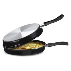 Padella girafrittata (24cm) Alluminio antiaderente Nero DUEG2425NE02 - immagine 1