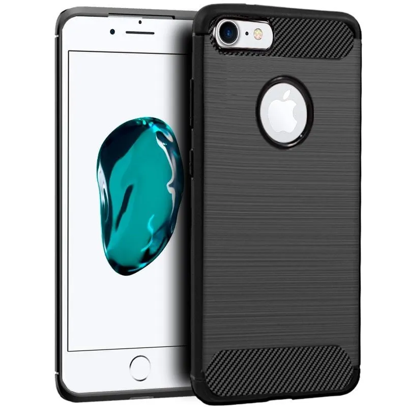 Fantastica custodia in carbonio nero per iPhone 6/7/8/SE 2020 - immagine 1