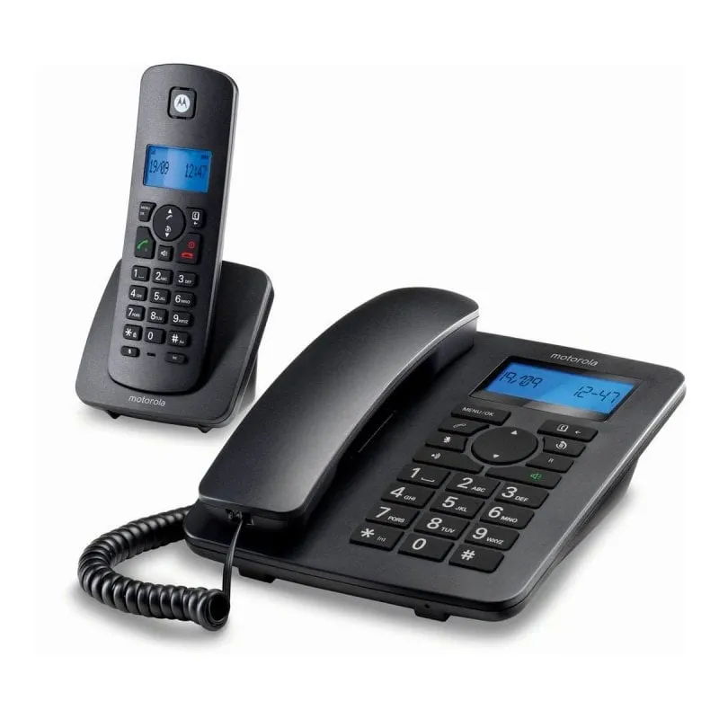 Motorola C4201 Combo telefono fisso + telefono cordless DETC Nero - immagine 1