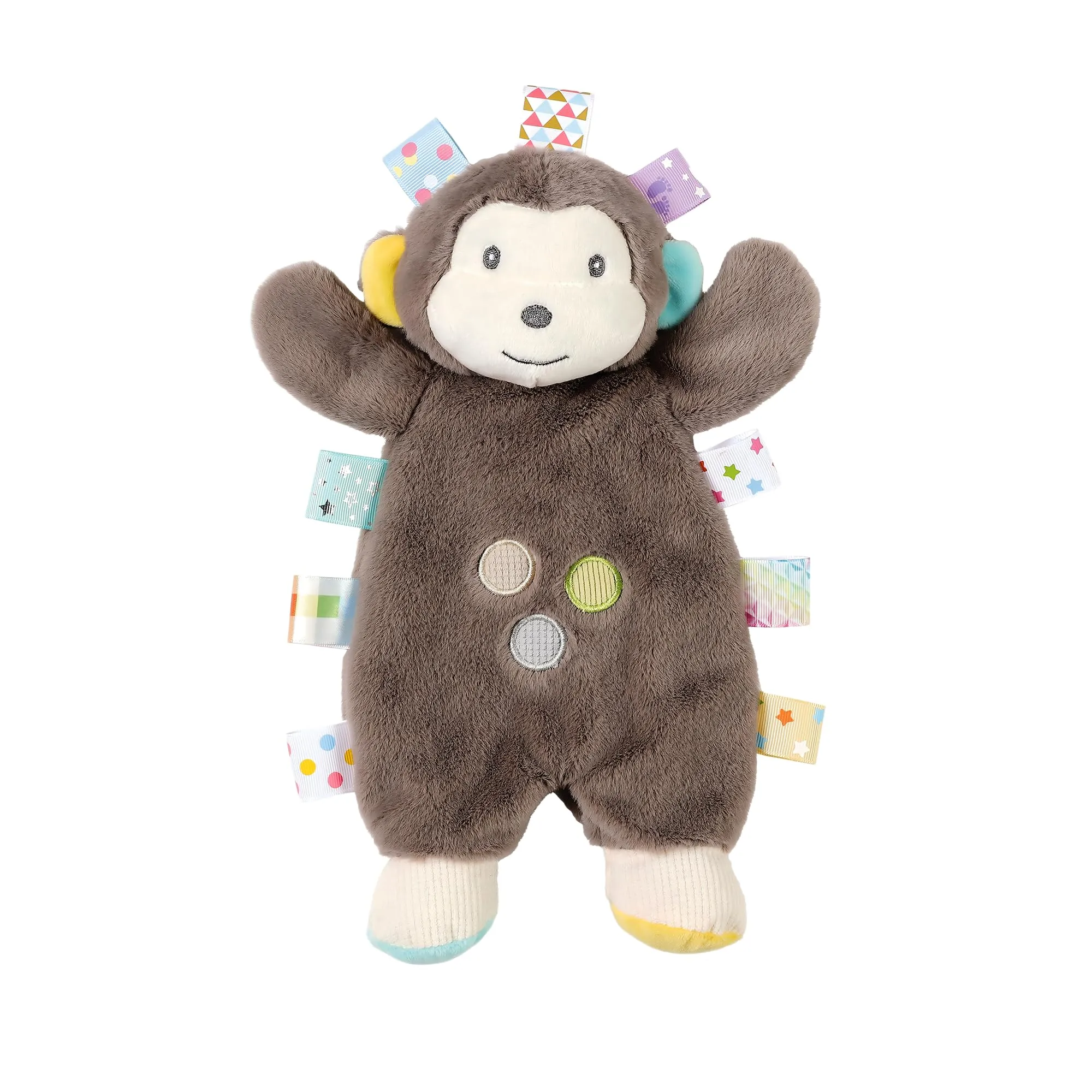 CREVENT Morbida coperta di sicurezza per bambini con testa di animale, morbida scimmia con braccia scoppiettanti, per ragazze e ragazzi, regalo di compleanno - immagine 2