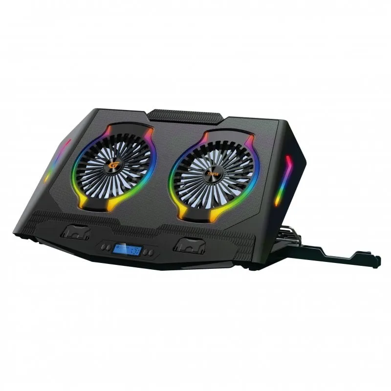 Conceptronic Thyia Ergo Cooling Base RGB 2x Ventole per Laptop fino a 17" - immagine 1