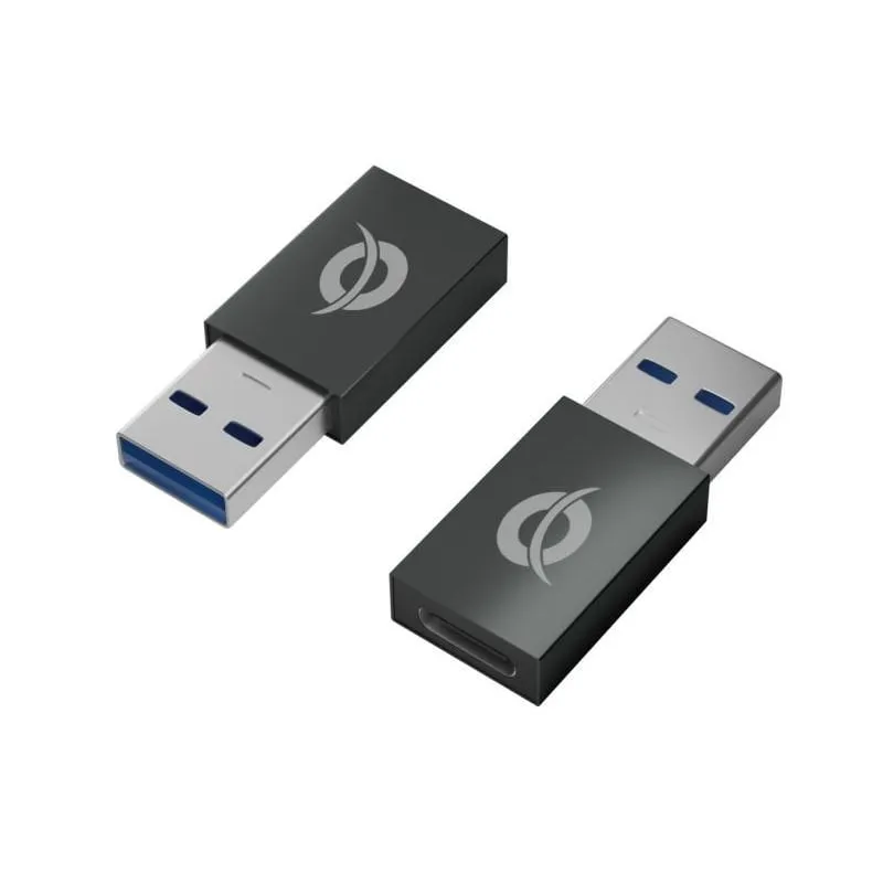 Conceptronic DONN Pack 2 adattatori USB-A 3.0 maschio a USB-C femmina OTG - immagine 1