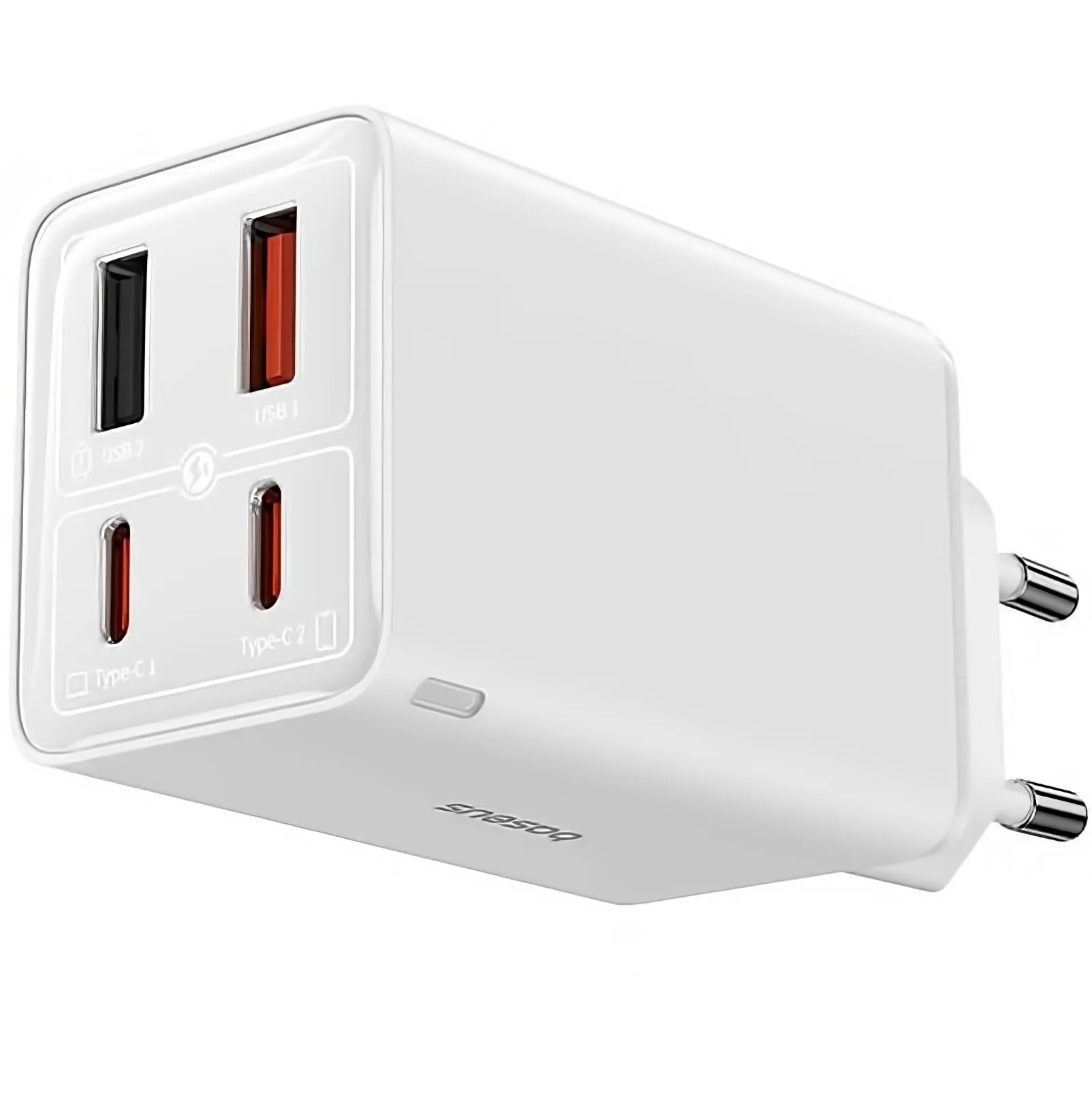 Caricabatterie Retea con Cavo USB-C Baseus GaN6 Pro, 100W, 3.25A, 2 x USB-A - 2 x USB-C, Bianco P10162705212-00 - immagine 1
