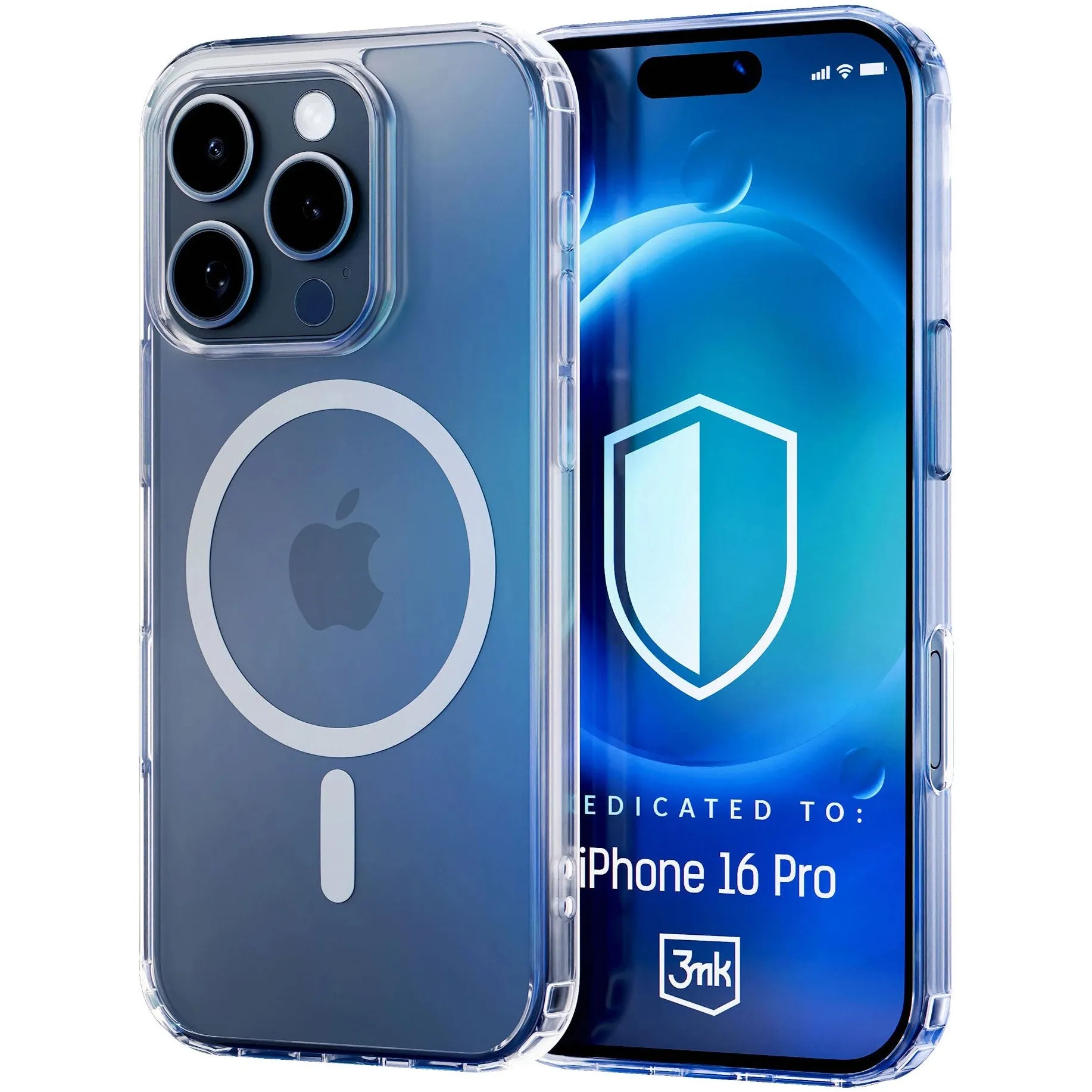 Custodia MagSafe per Apple iPhone 16 Pro, 3MK, MagCase, MagCase, Trasparente - immagine 1