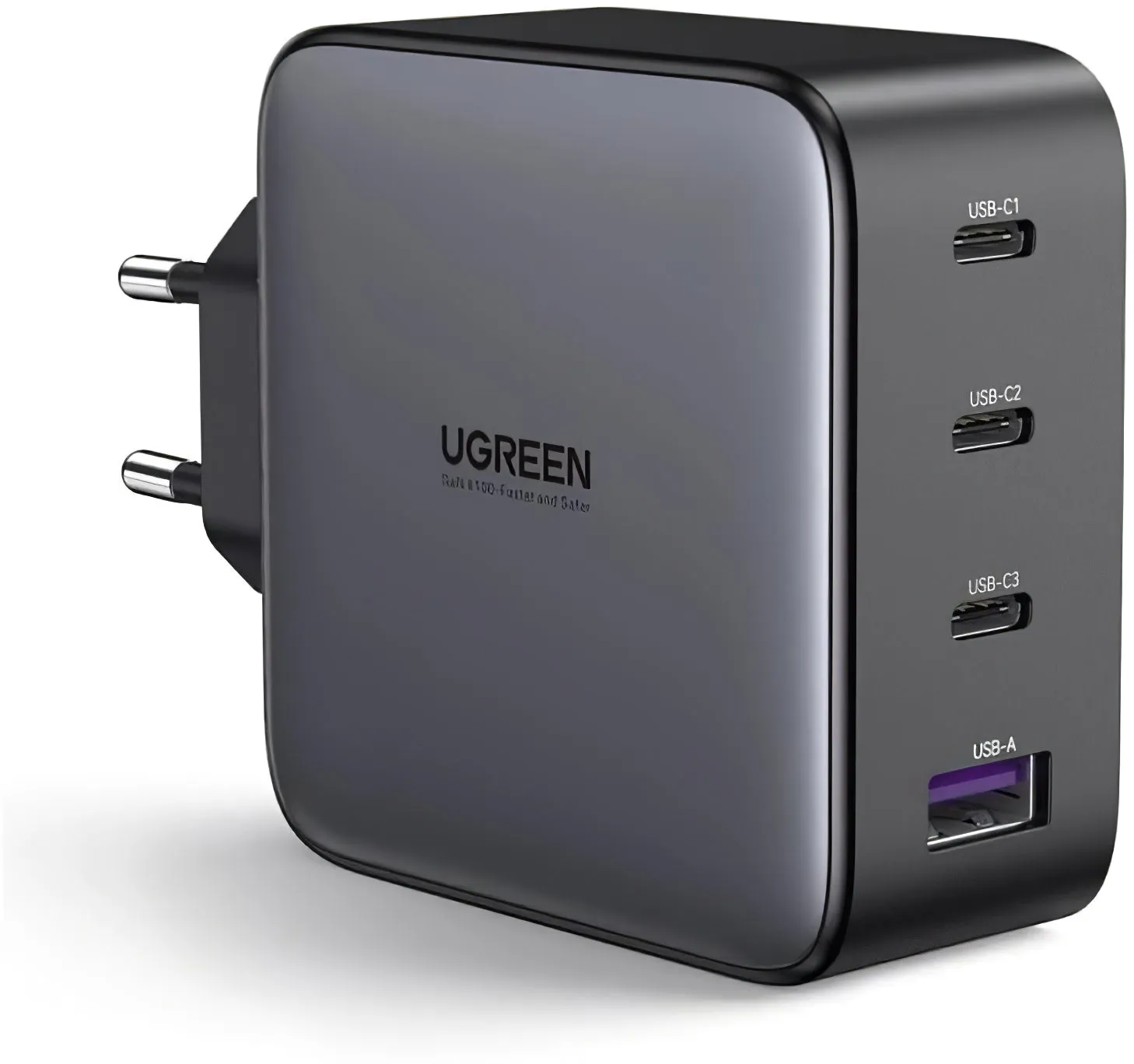 Caricabatterie da Rete UGREEN CD226, 100W, 5A, 1 x USB-A - 3 x USB-C, Nero - immagine 1